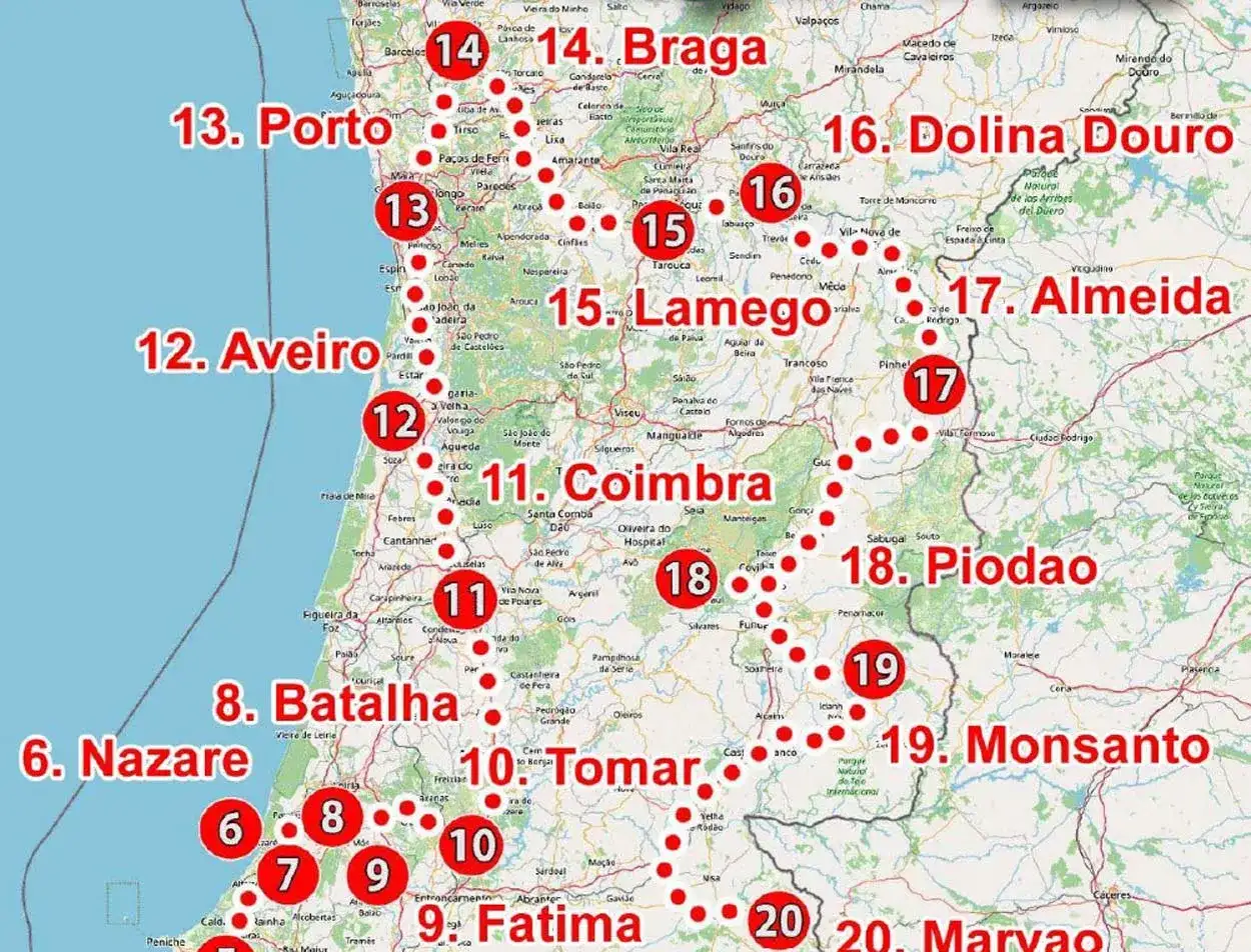 Portugalia na mapie - gdzie leży i co warto zobaczyć