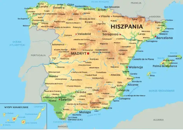Gdzie jest Barcelona? Na mapie Hiszpanii, na wschodnim wybrzeżu, blisko Francji.